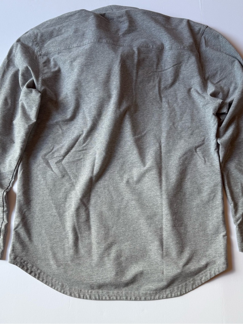 BYLT Basics Drop-Cut: LUX Hooded Henley Heather Grey XL - Picture 8 of 9